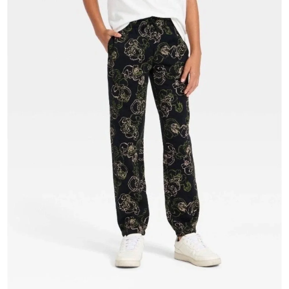 Dr Seuss The Grinch Joggers Kids Medium Black Beauty Holiday Pants 2YDRS2468 NEW